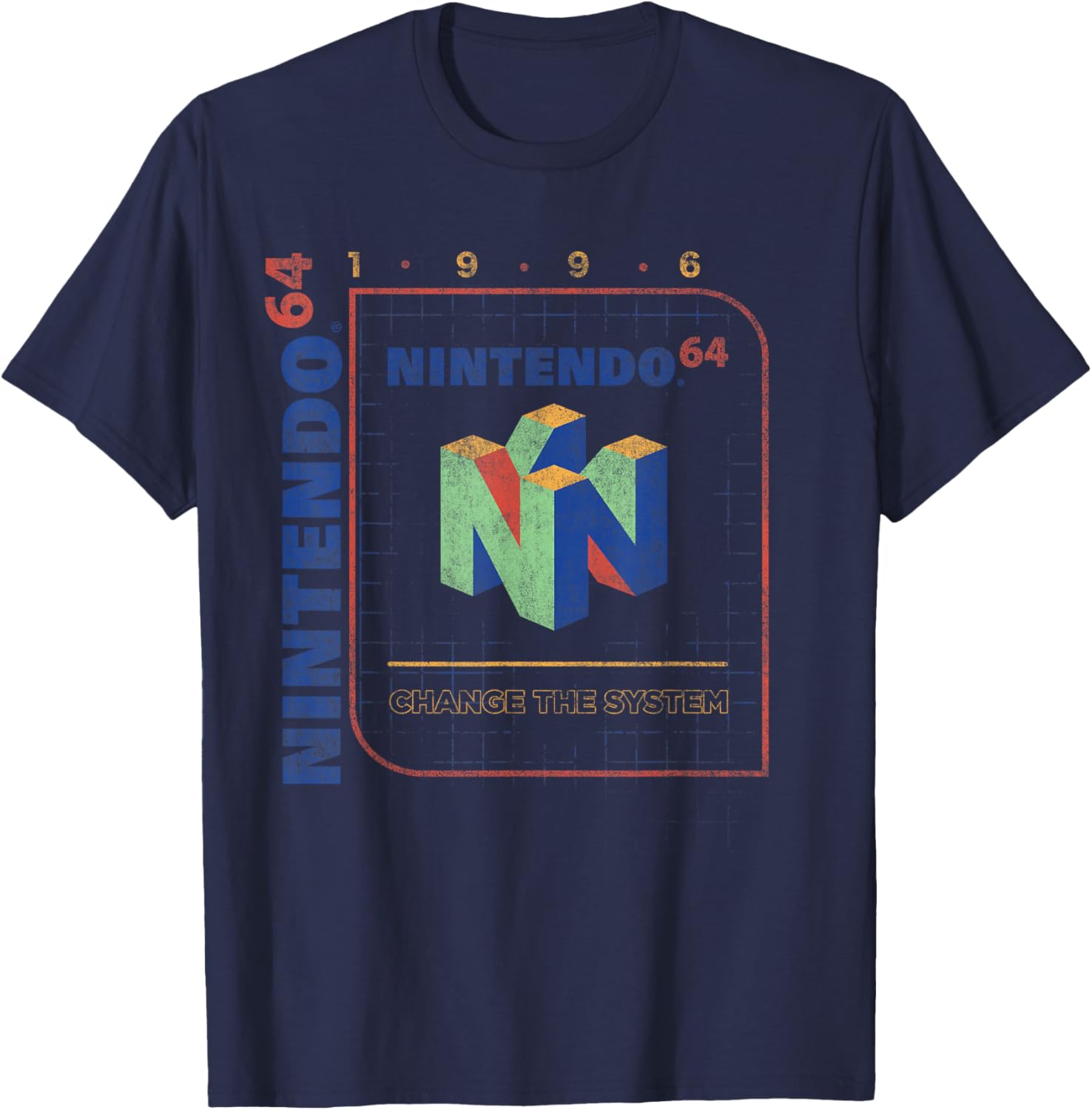 Nintendo 64 Vintage Retro Cube Logo T-Shirt for Gamers and Collectors - 2