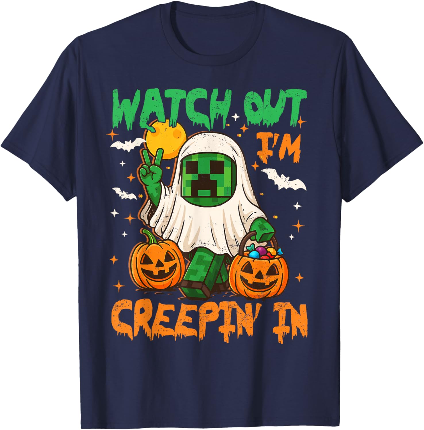 Spooky Pixel Ghost T-Shirt for Boys - Perfect Halloween Costume Fun - 2