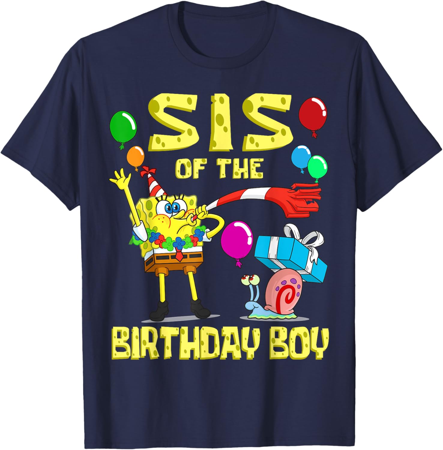 Mademark SpongeBob Sister of the Birthday Boy Party T-Shirt for Kids - 20