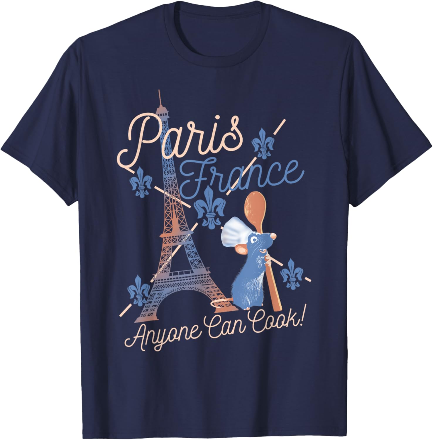 Disney Pixar Ratatouille Remy T-Shirt Paris France Graphic Tee for Fans - 2