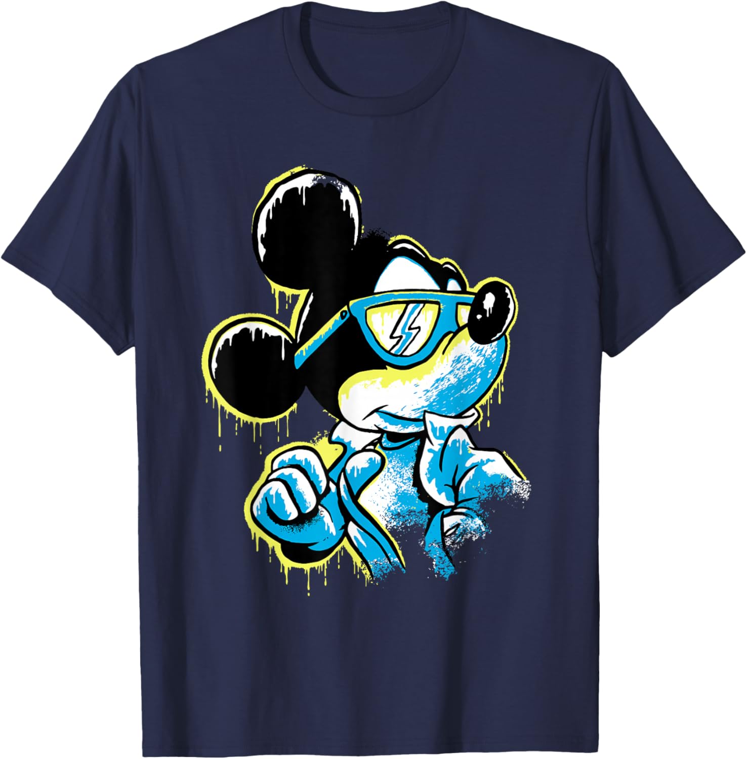 Disney Mickey Mouse Icy Cool Paint Drip T-Shirt for Fun Fashion Lovers - 24