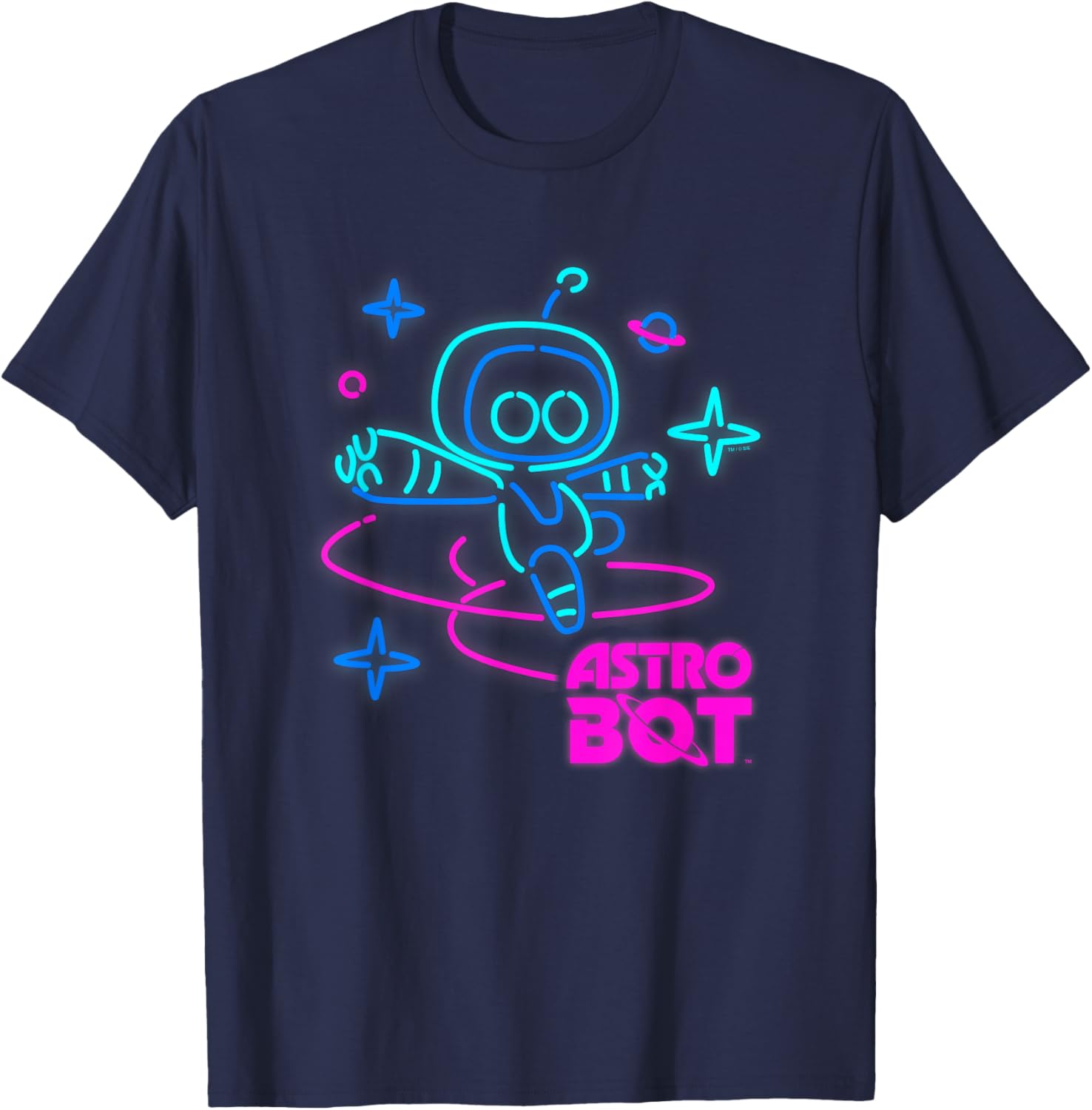 Astro Bot Rescue Mission Neon Lights T-Shirt for PlayStation Fans - 4