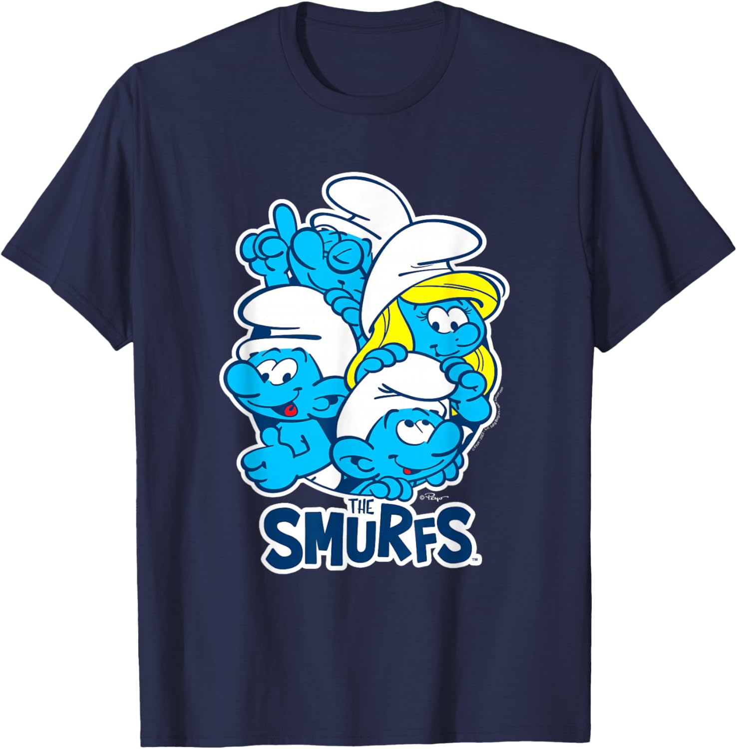 Cute Smurfs Group T-Shirt for Fans - Fun and Colorful Apparel - 8