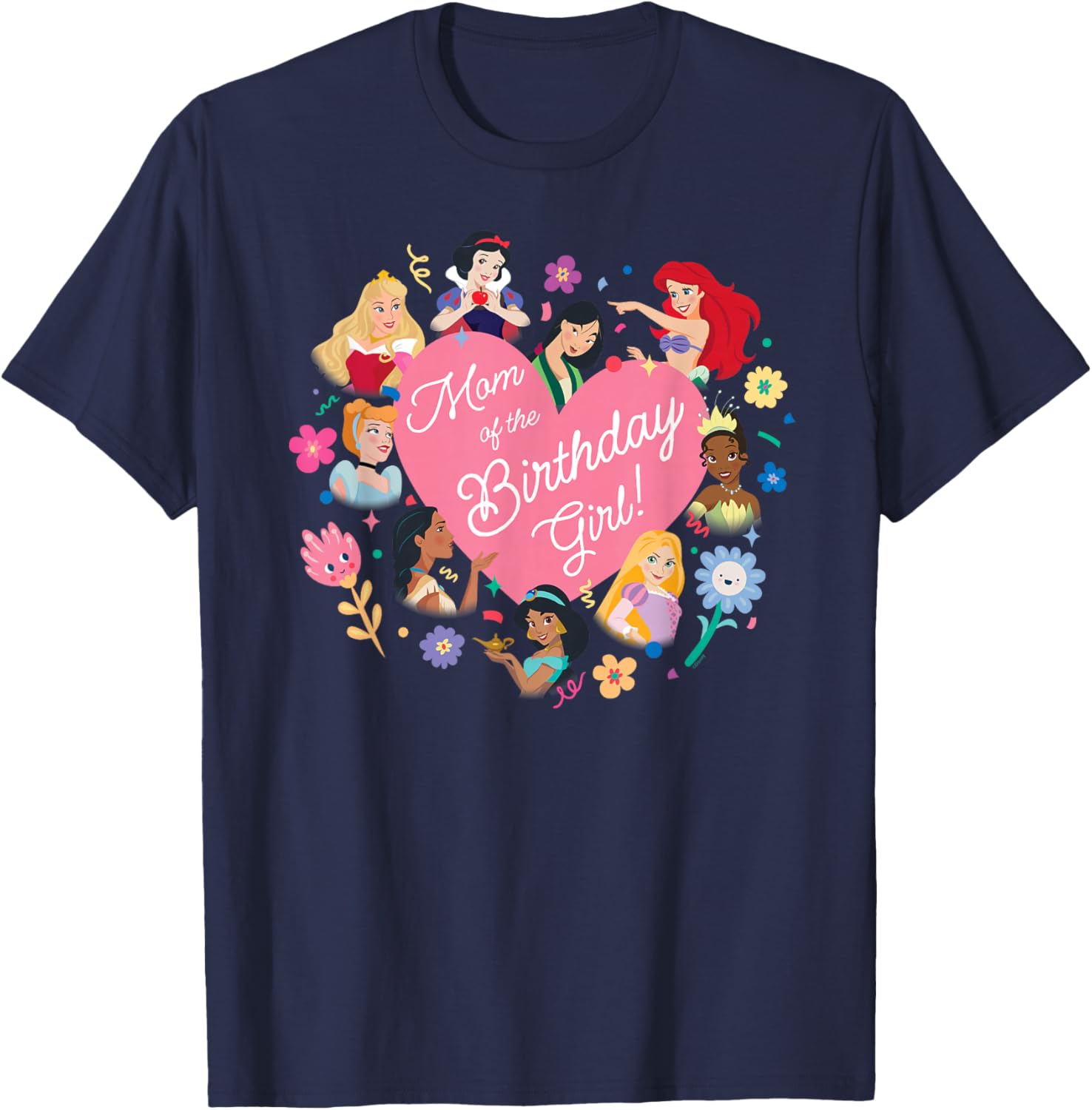 Disney Princess Heart T-Shirt for Birthday Girl's Mom - Cute Gift Idea - 2