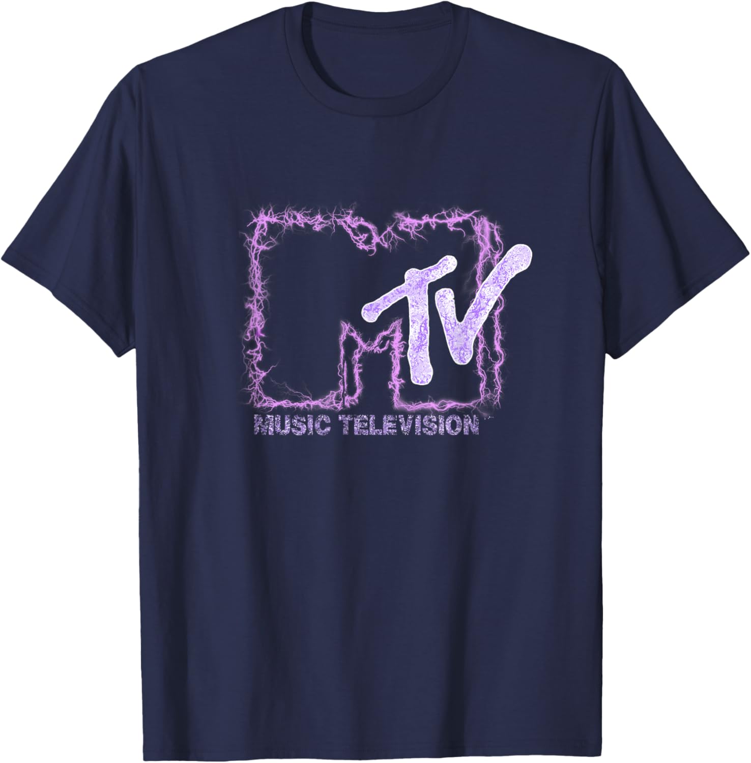 Mademark x MTV Official Logo T-Shirt with Purple Electric Flashes - 5