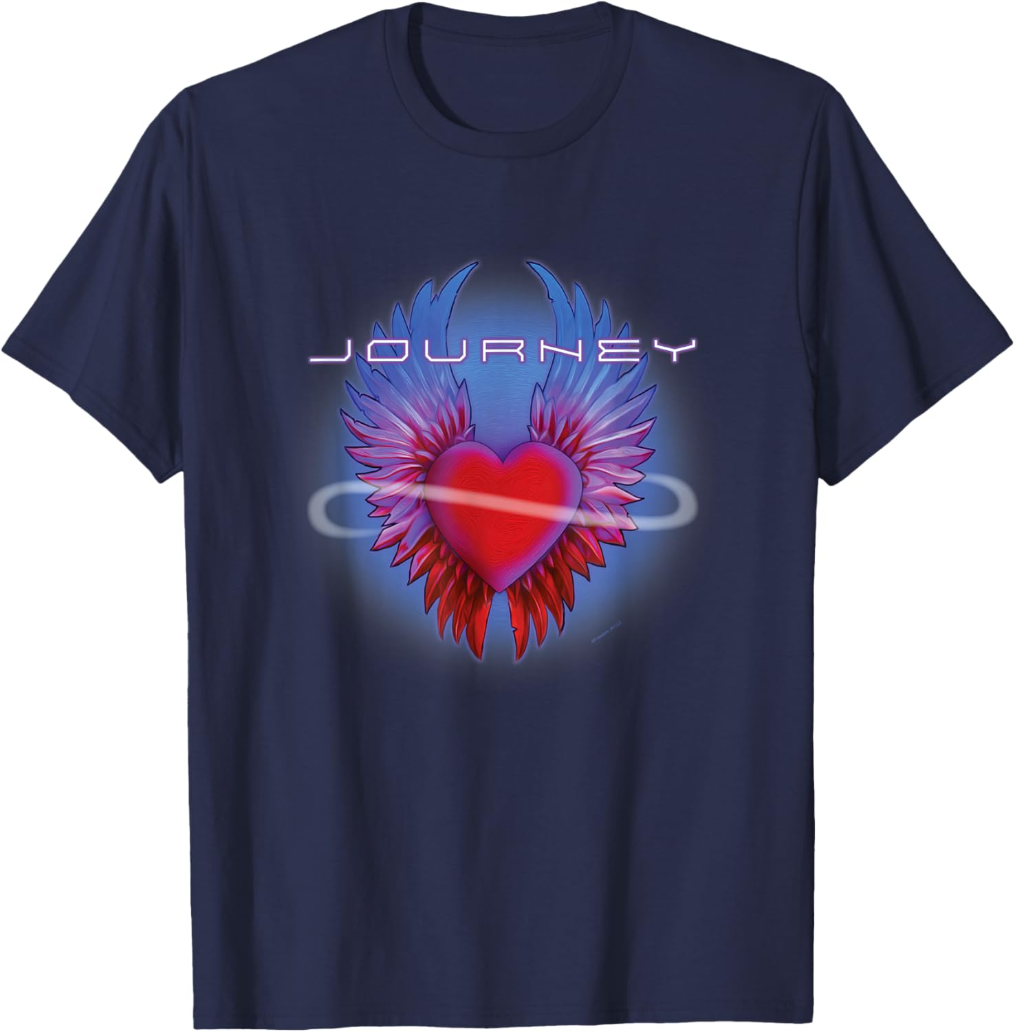 Journey Band Infinity Winged Heart Music T-Shirt for Music Lovers - 2