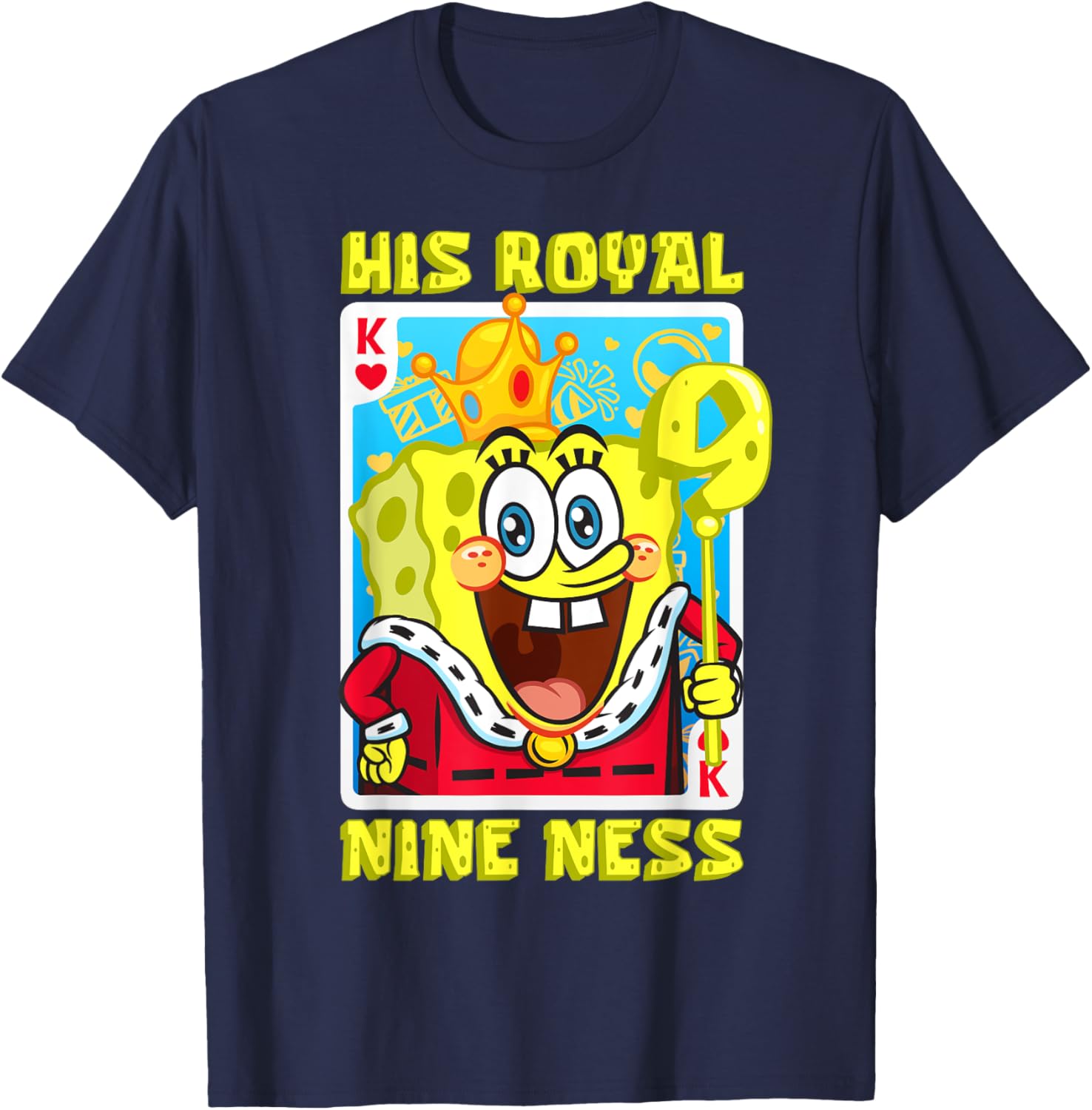 Mademark SpongeBob SquarePants 9th Birthday Gift T-Shirt for Kids - 12