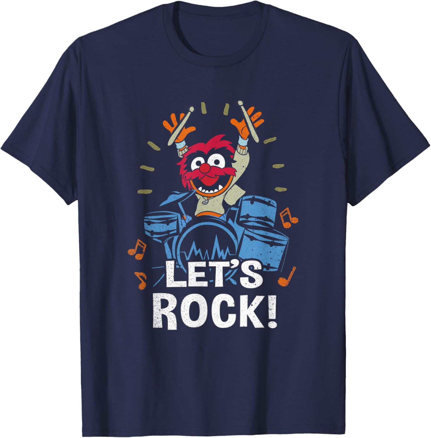 Disney Muppets Animal Let's Rock Distressed Logo T-Shirt for Fans - 5