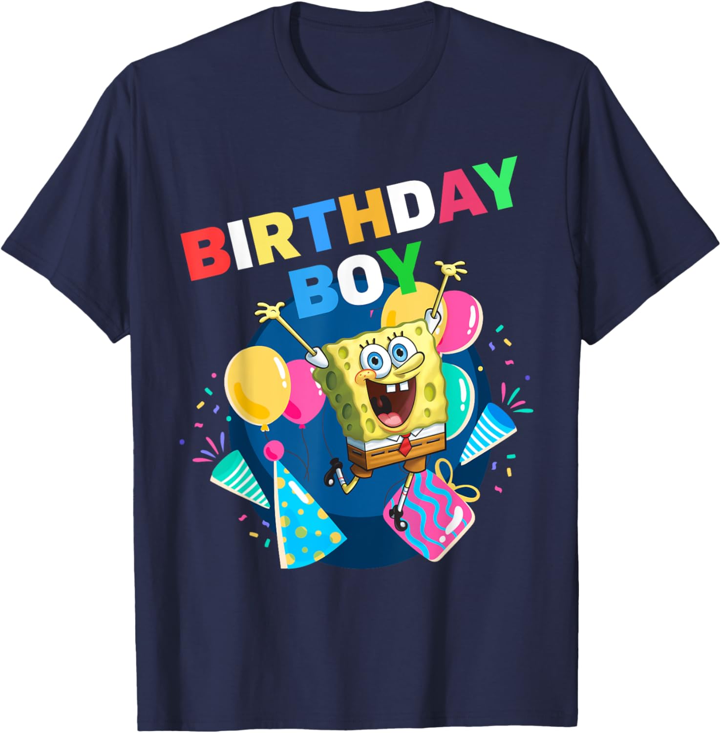 Mademark SpongeBob SquarePants Birthday Boy Celebration T-Shirt for Kids - 3