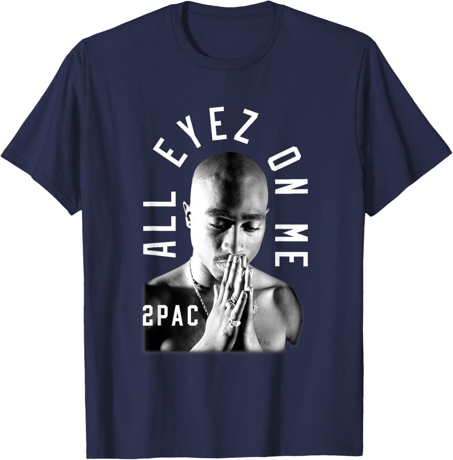Tupac Shakur Classic Fit T-Shirt - Black Cotton Polyester Short Sleeve - 10