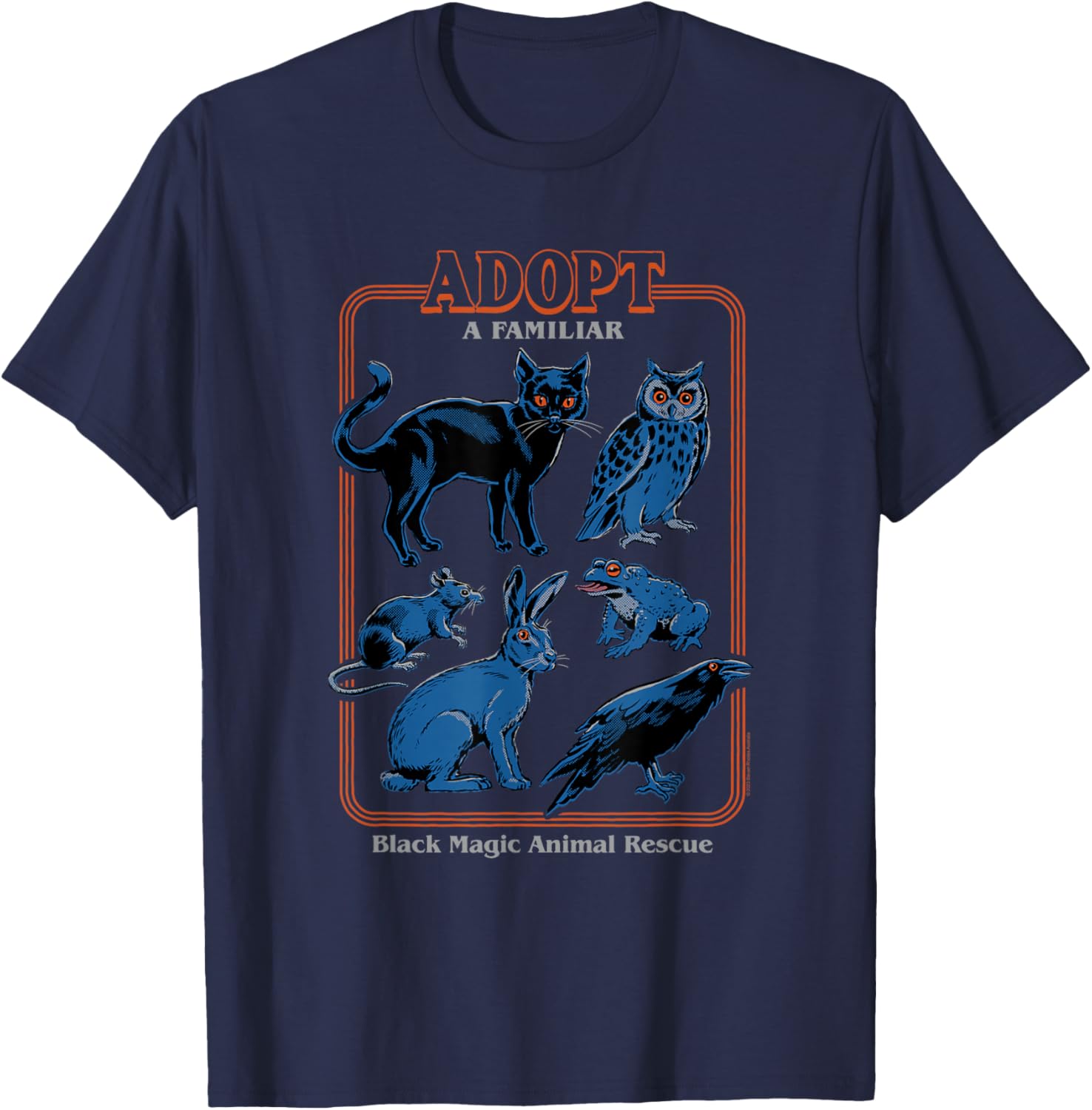 Steven Rhodes Black Magic Adopt a Familiar Retro T-Shirt for Fun Lovers - 3