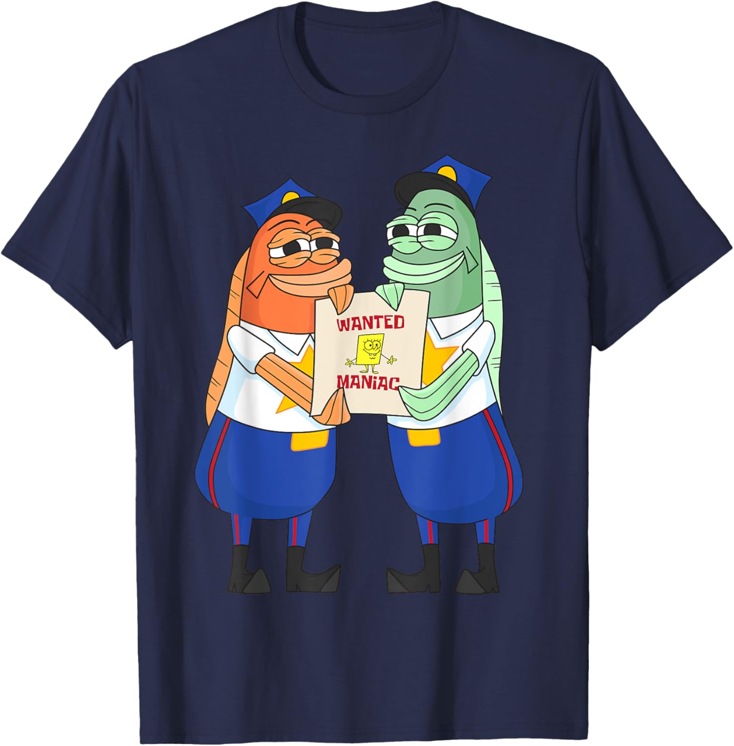 Mademark SpongeBob Wanted Maniac T-Shirt for Fun and Fashion Lovers - 12