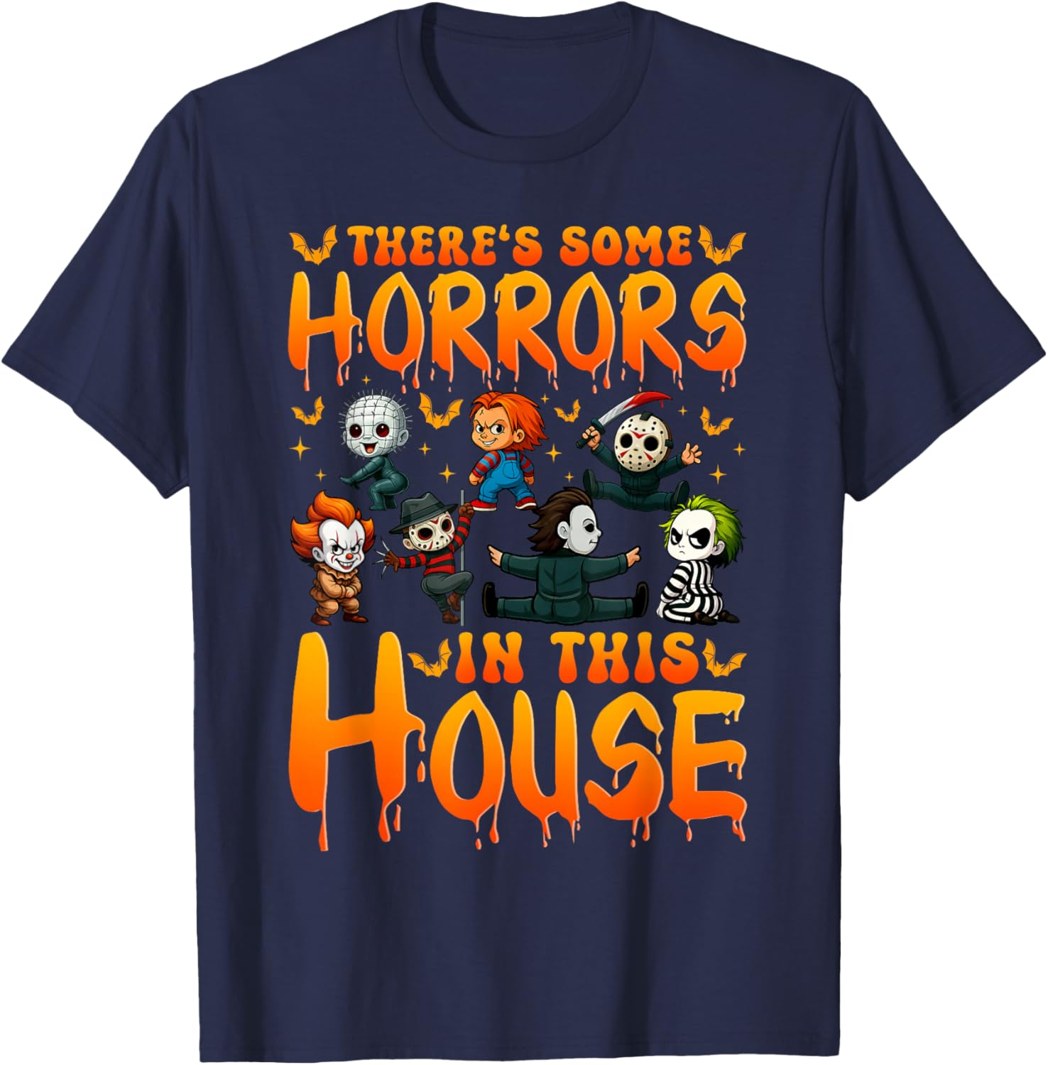 Funny Horror Characters T-Shirt for Spooky Style Lovers - 5