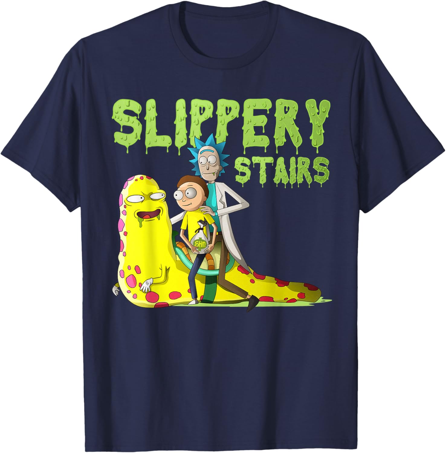 Rick and Morty Slippery Stairs T-Shirt Fun Graphic Tee for Fans - 2