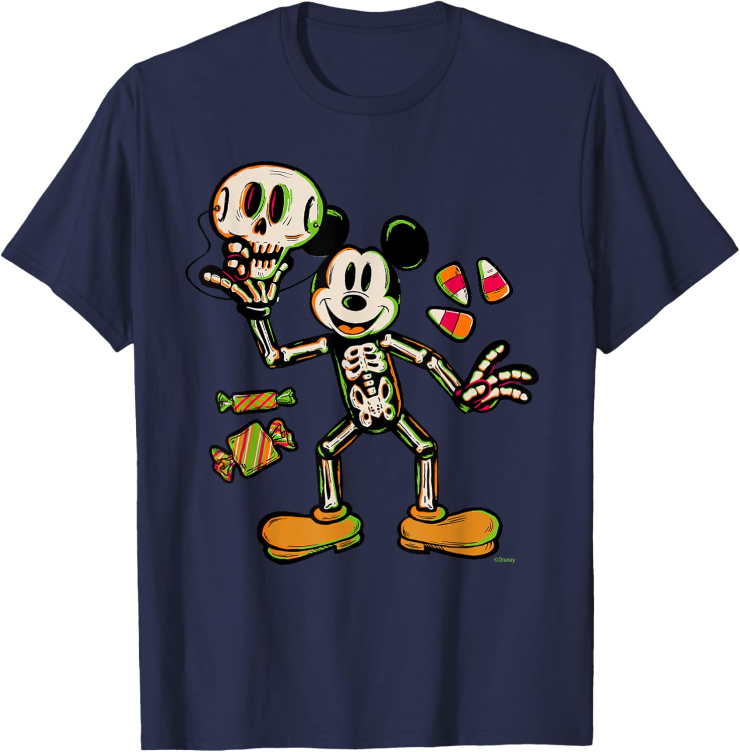 Mickey Mouse Halloween Trick or Treat Skeleton Costume T-Shirt for Kids - 23
