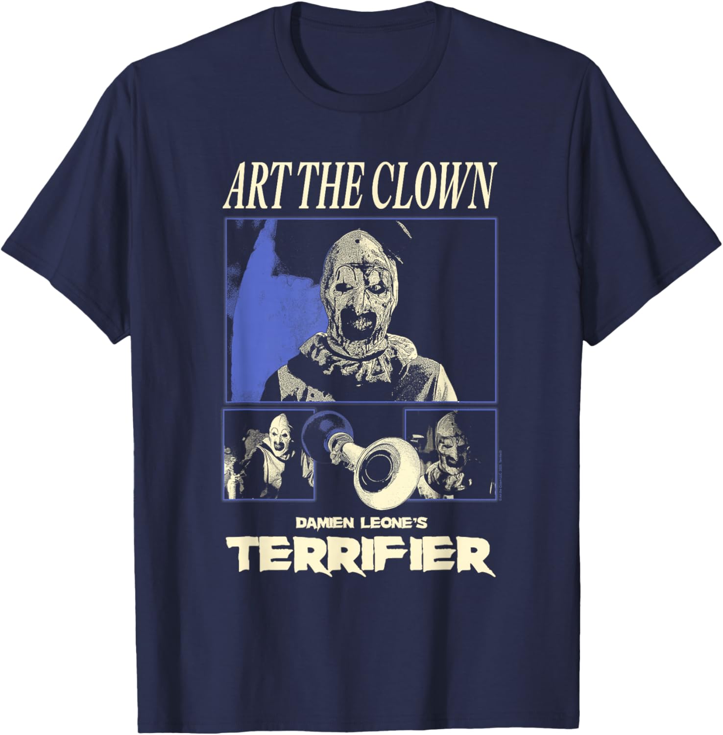 Terrifier Art the Clown Black and White Horror Movie T-Shirt for Fans - 1