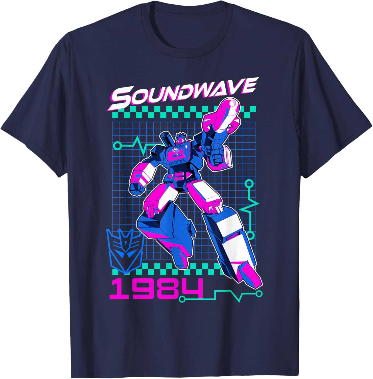 Transformers Soundwave 1984 Retro Unisex T-Shirt Black Small - 1
