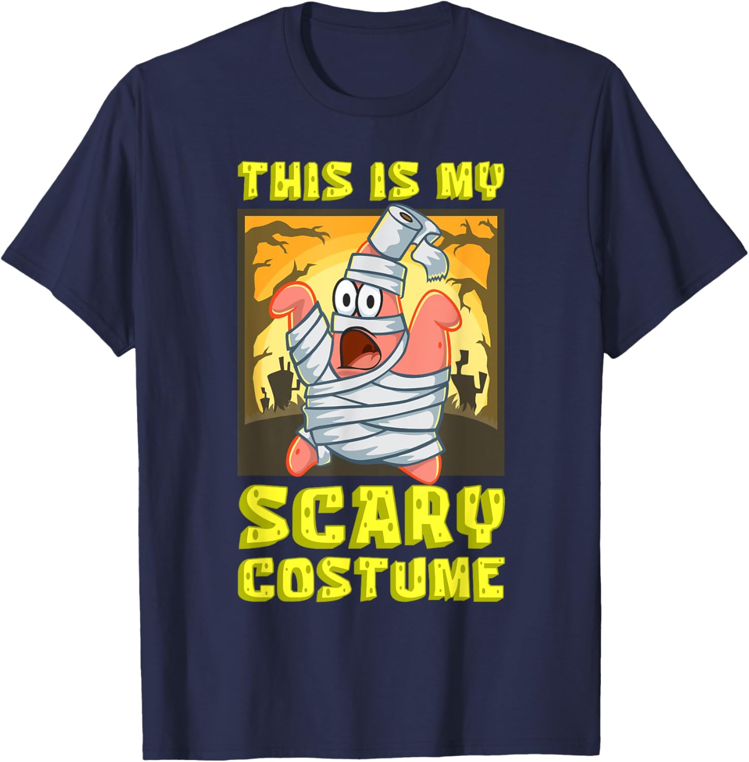 Mademark SpongeBob Halloween Patrick Mummy T-Shirt Fun Costume Apparel - 15