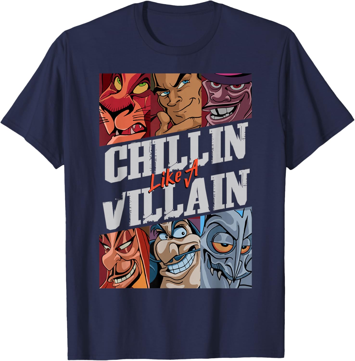 Disney Villains Chillin Like A Villain Group Portrait T-Shirt for Fans - 6