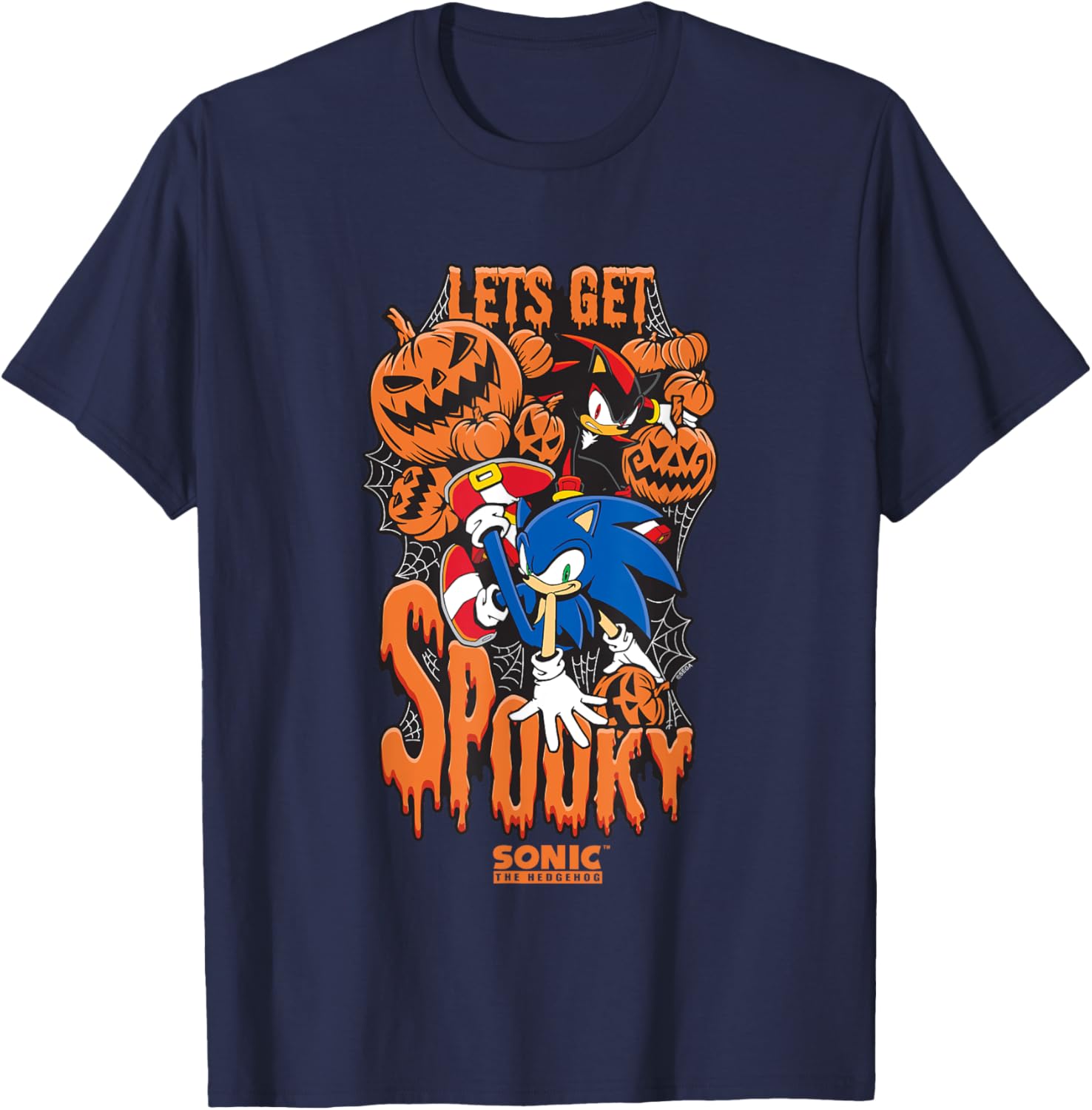Sonic The Hedgehog Halloween Spooky T-Shirt for Fans of Sonic & Shadow - 1
