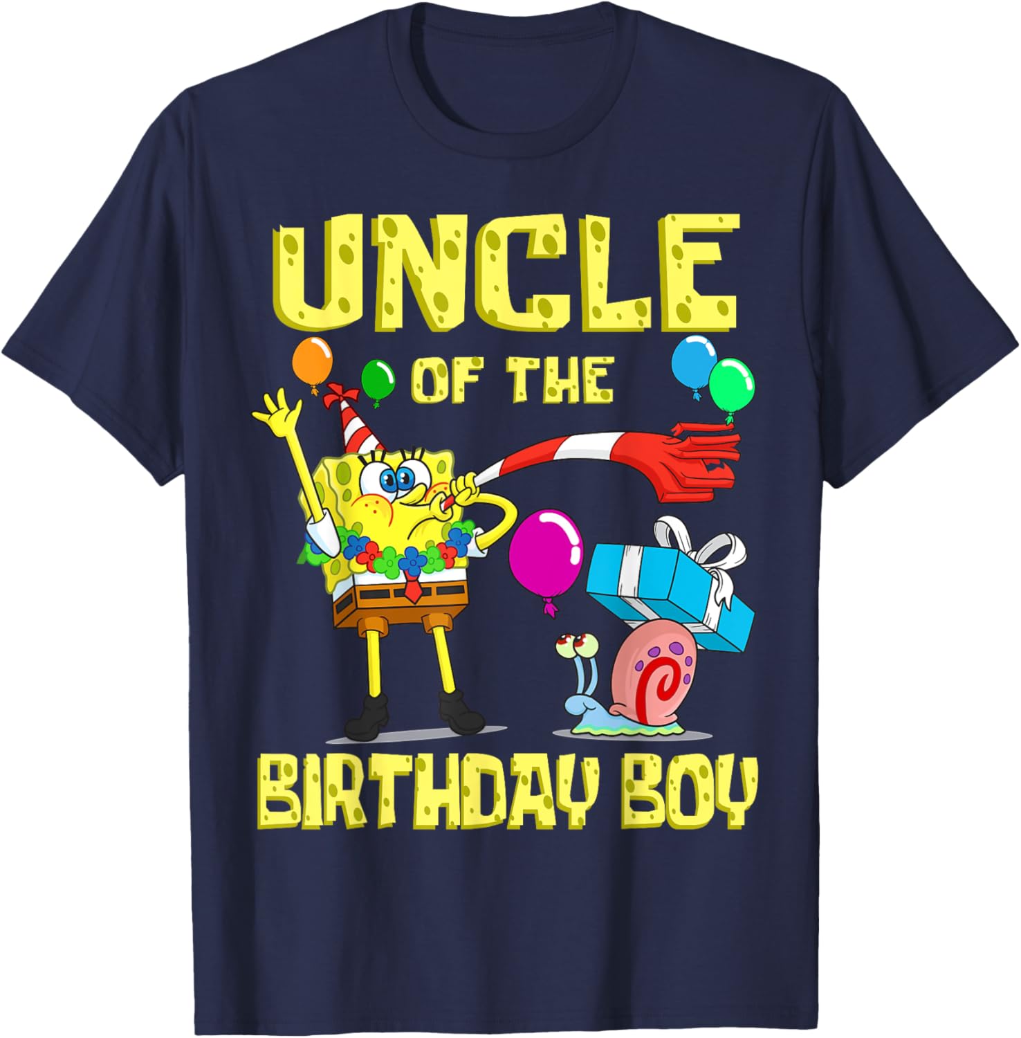 Mademark x SpongeBob SquarePants Birthday Party Uncle T-Shirt for Kids - 1
