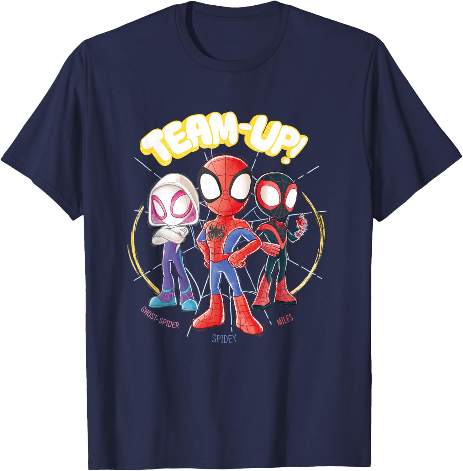 Marvel Spidey Retro Doodles T-Shirt for Kids Fun Graphic Tee - 2