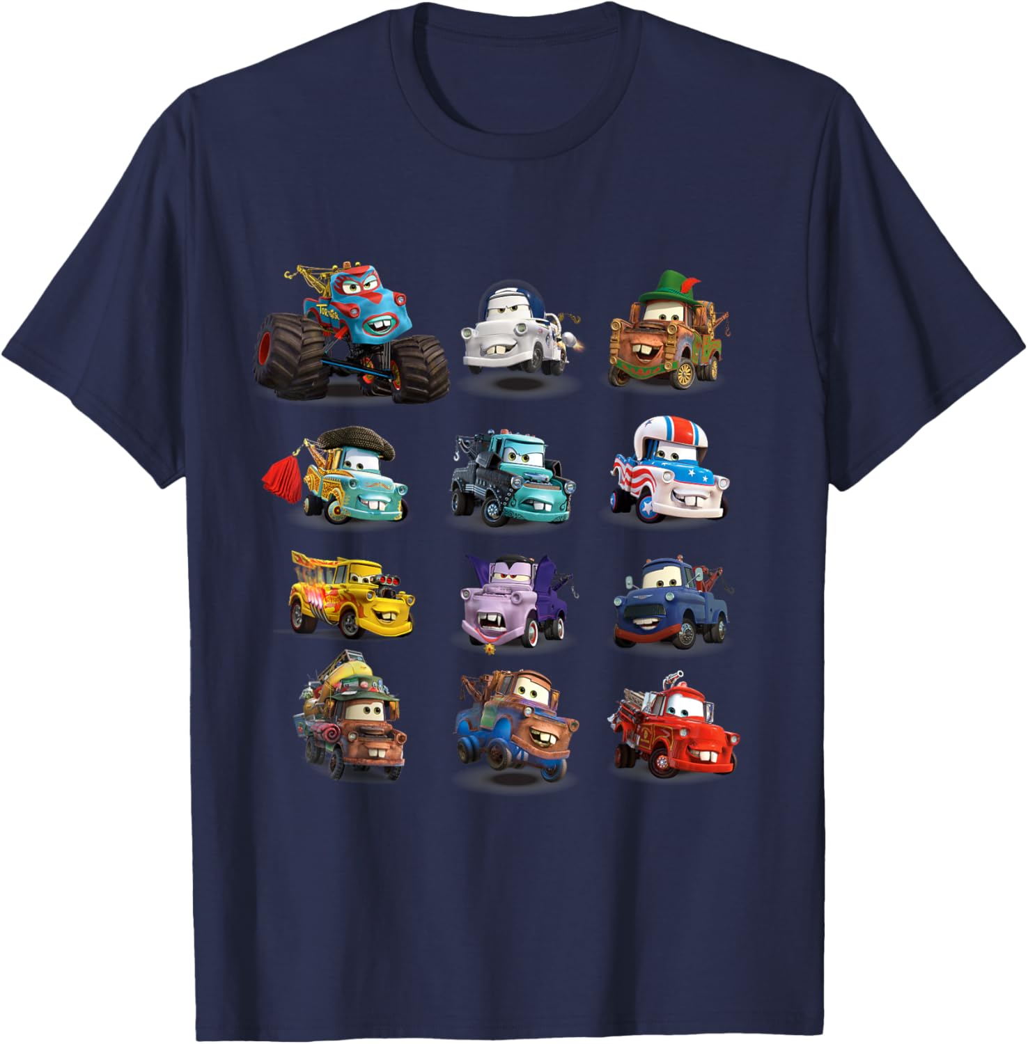 Disney Pixar Cars Many Maters T-Shirt for Kids and Adults Fun Apparel - 7