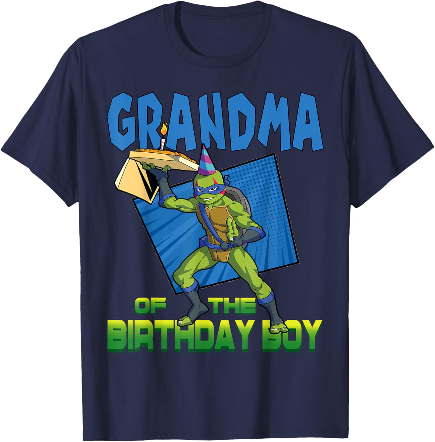 Mademark TMNT Leo Grandma Birthday Pizza Party T-Shirt for Kids - 17