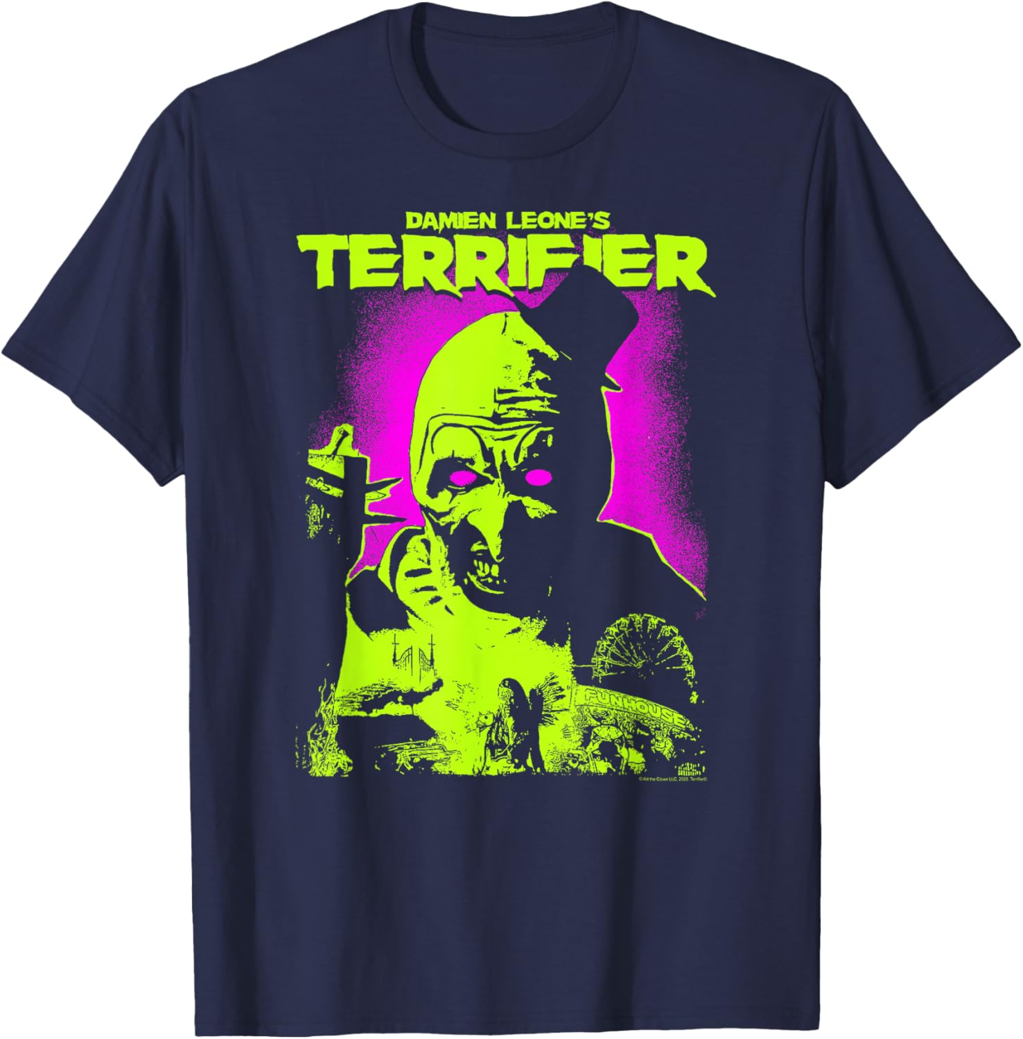 Terrifier Glowing Eyes Neon Horror T-Shirt Art Poster for Fans - 5
