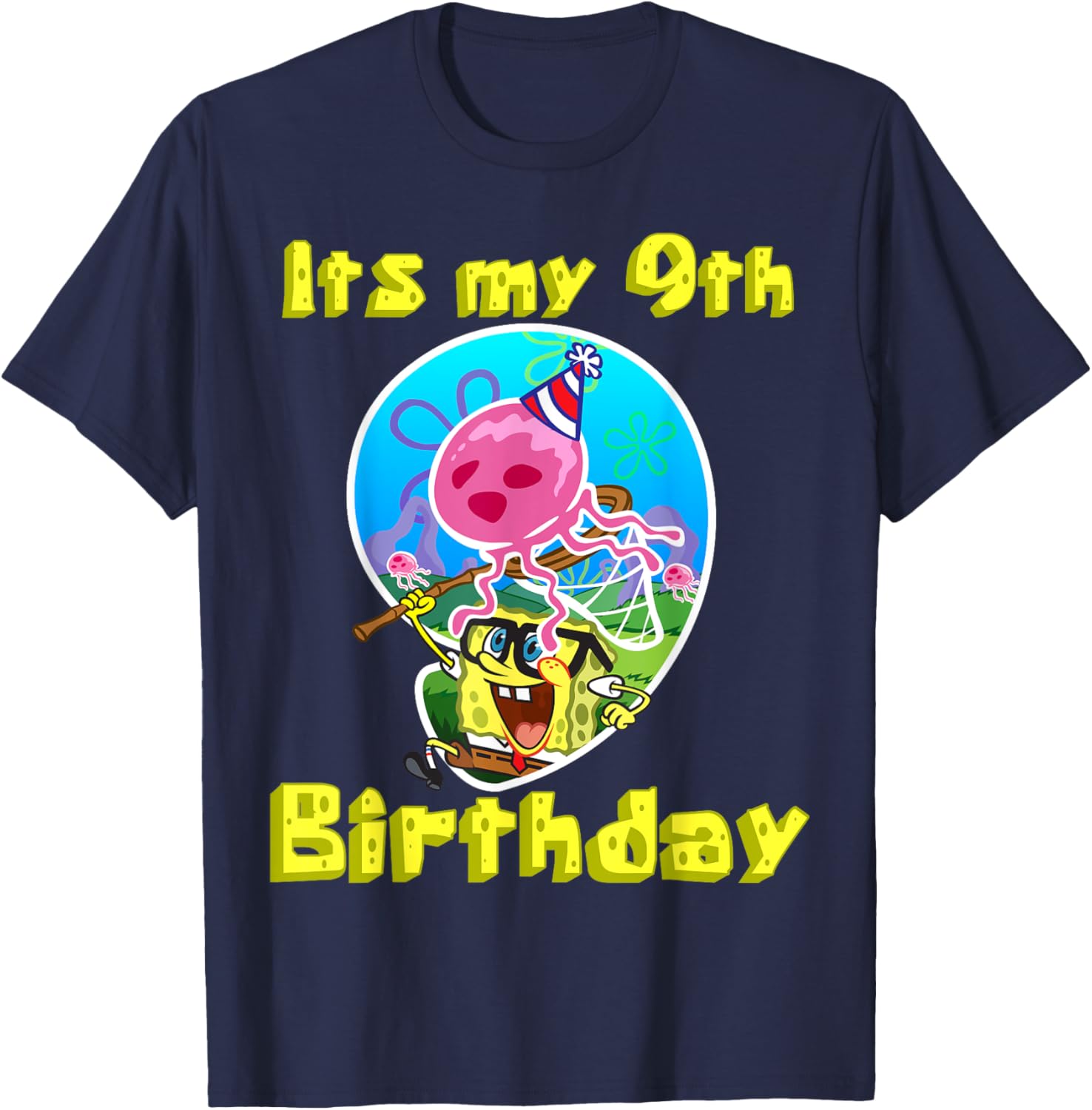 Mademark x SpongeBob SquarePants 9th Birthday T-Shirt Gift for Kids - 10