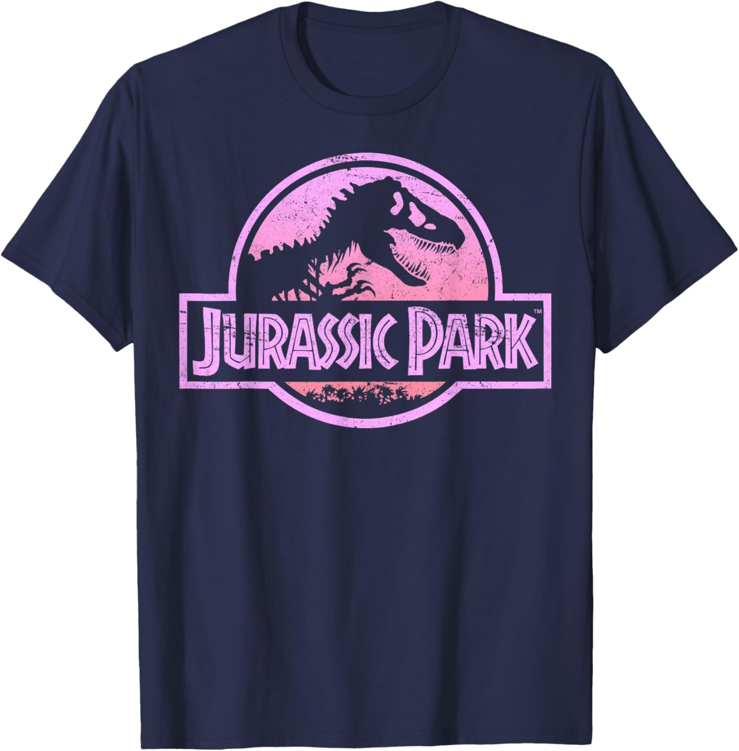 Jurassic Park Neon Pink Logo Graphic T-Shirt for Retro Style Fans - 10