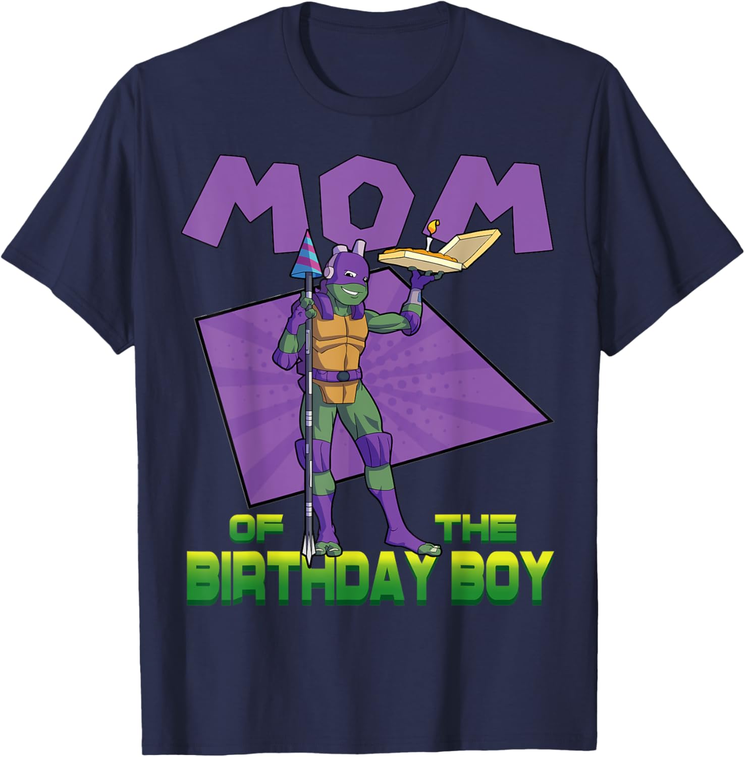 Donnie Mommy of the Birthday Boy Pizza Party T-Shirt for TMNT Fans - 13