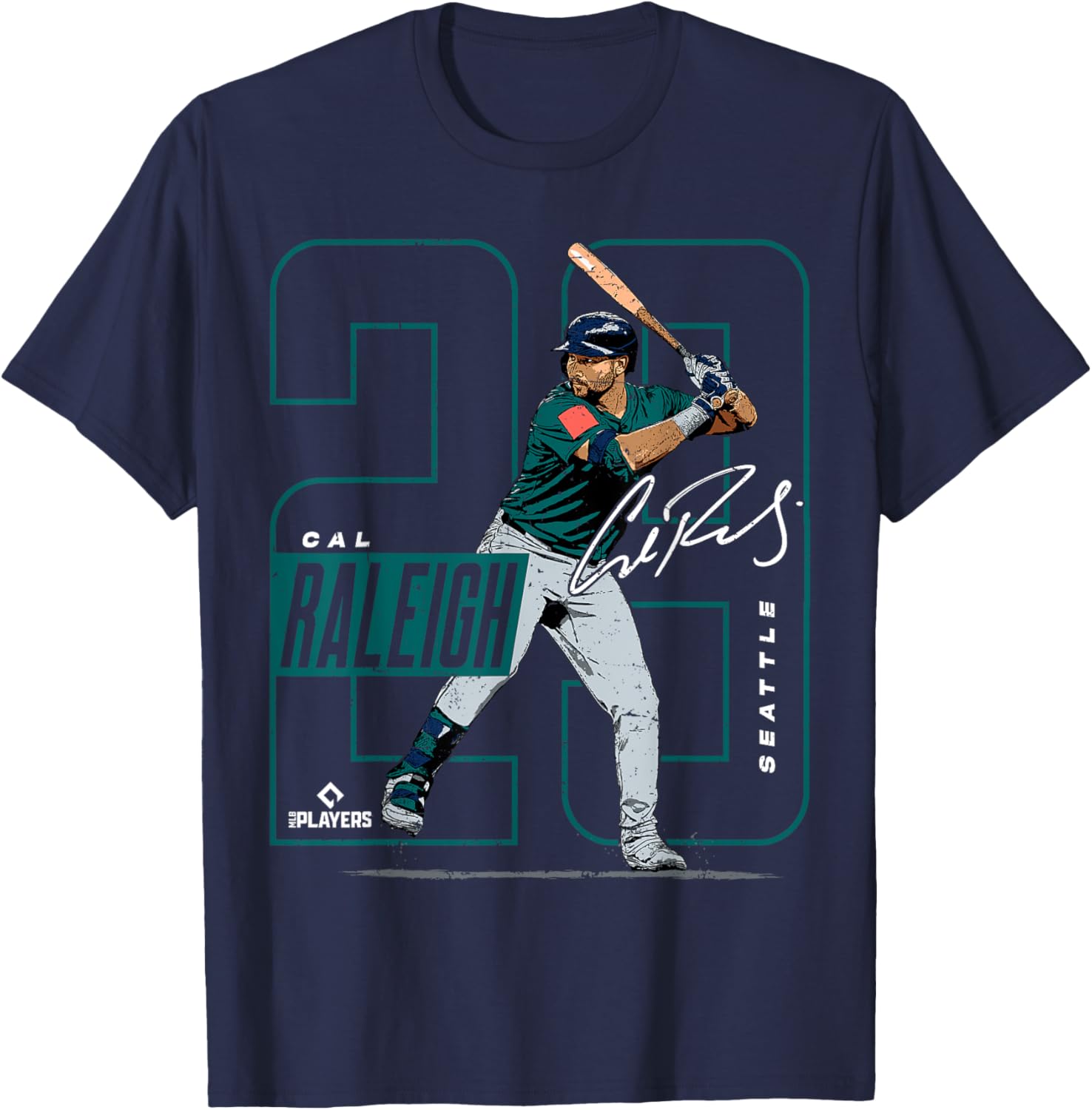 Cal Raleigh Seattle MLB Player T-Shirt Comfortable Fan Apparel - 2