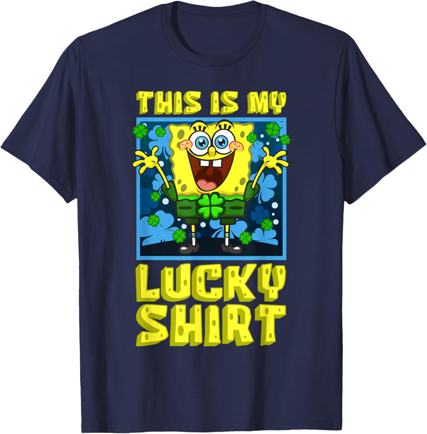 Mademark SpongeBob Lucky Shirt St Patrick's Day Clover Fun T-Shirt - 16