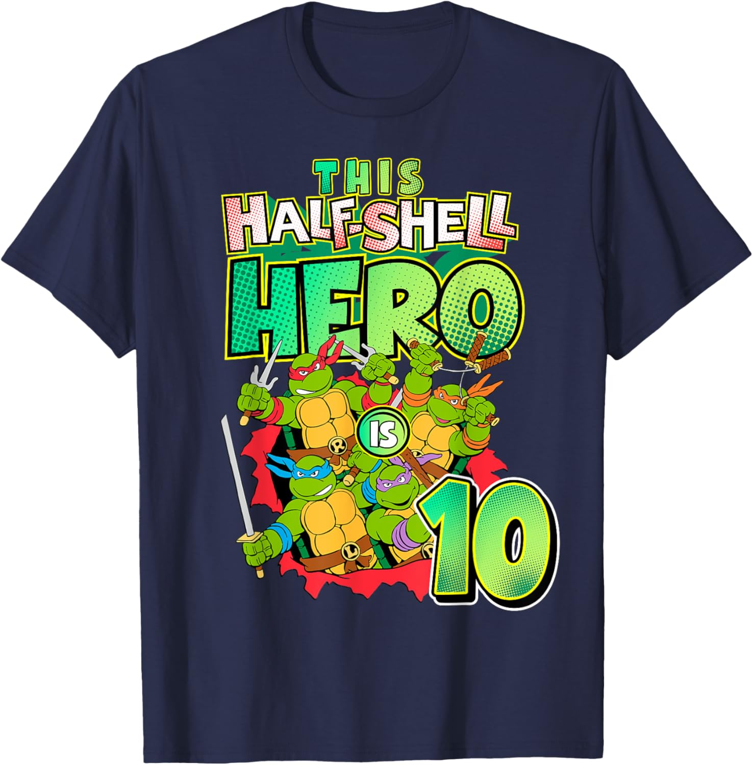 Mademark TMNT This Half Shell Hero Kids T-Shirt for Ninja Turtles Fans - 9