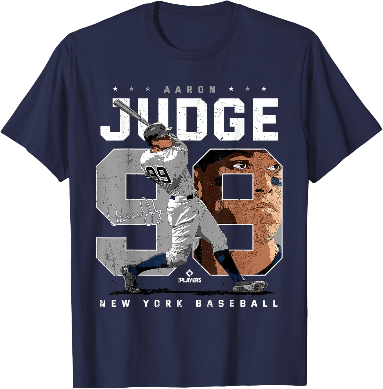 Aaron Judge Number Portrait T-Shirt New York Yankees MLB Apparel - 6
