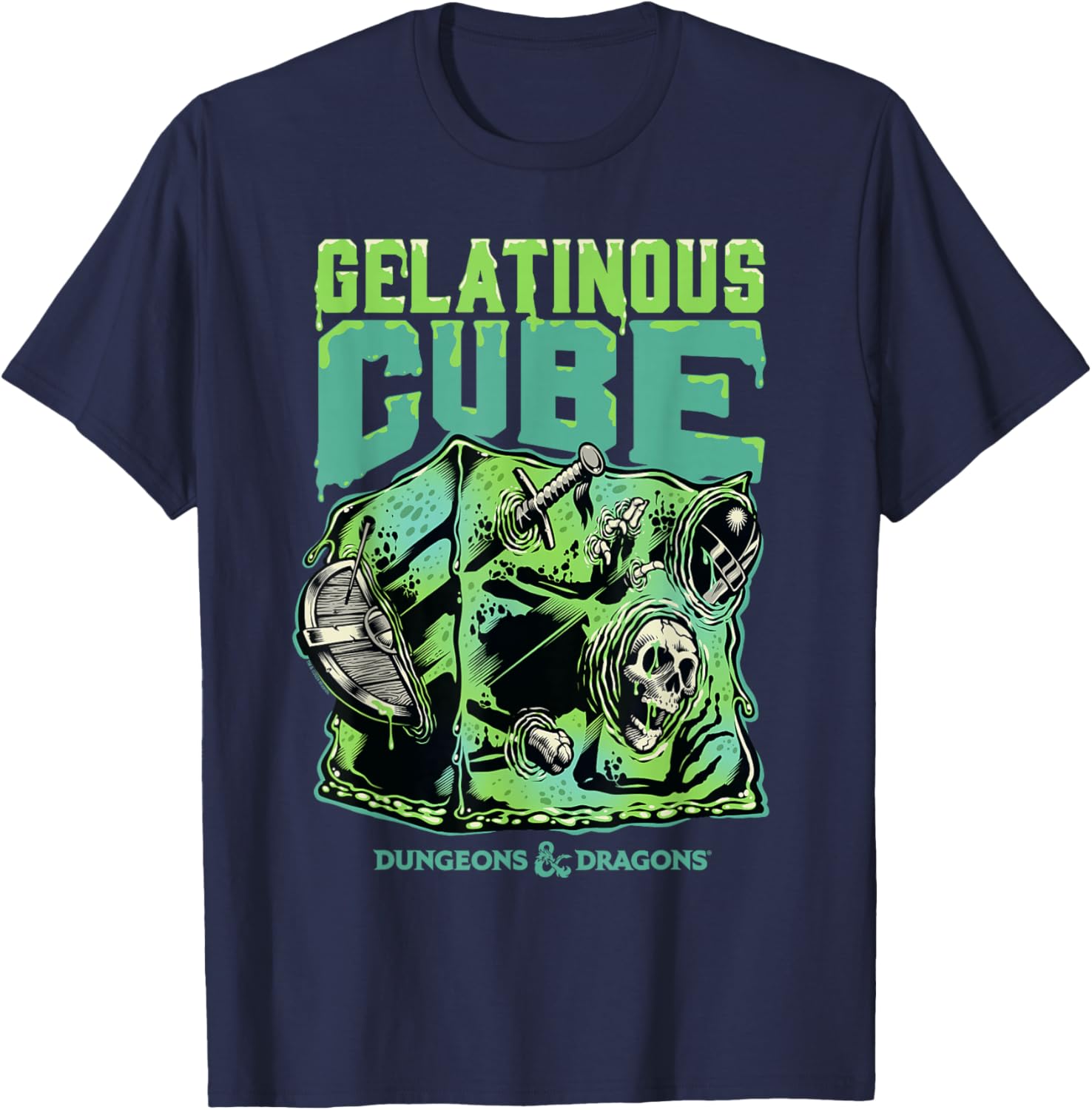 Dungeons and Dragons Gelatinous Cube T-Shirt for Fantasy Fans and Gamers - 3