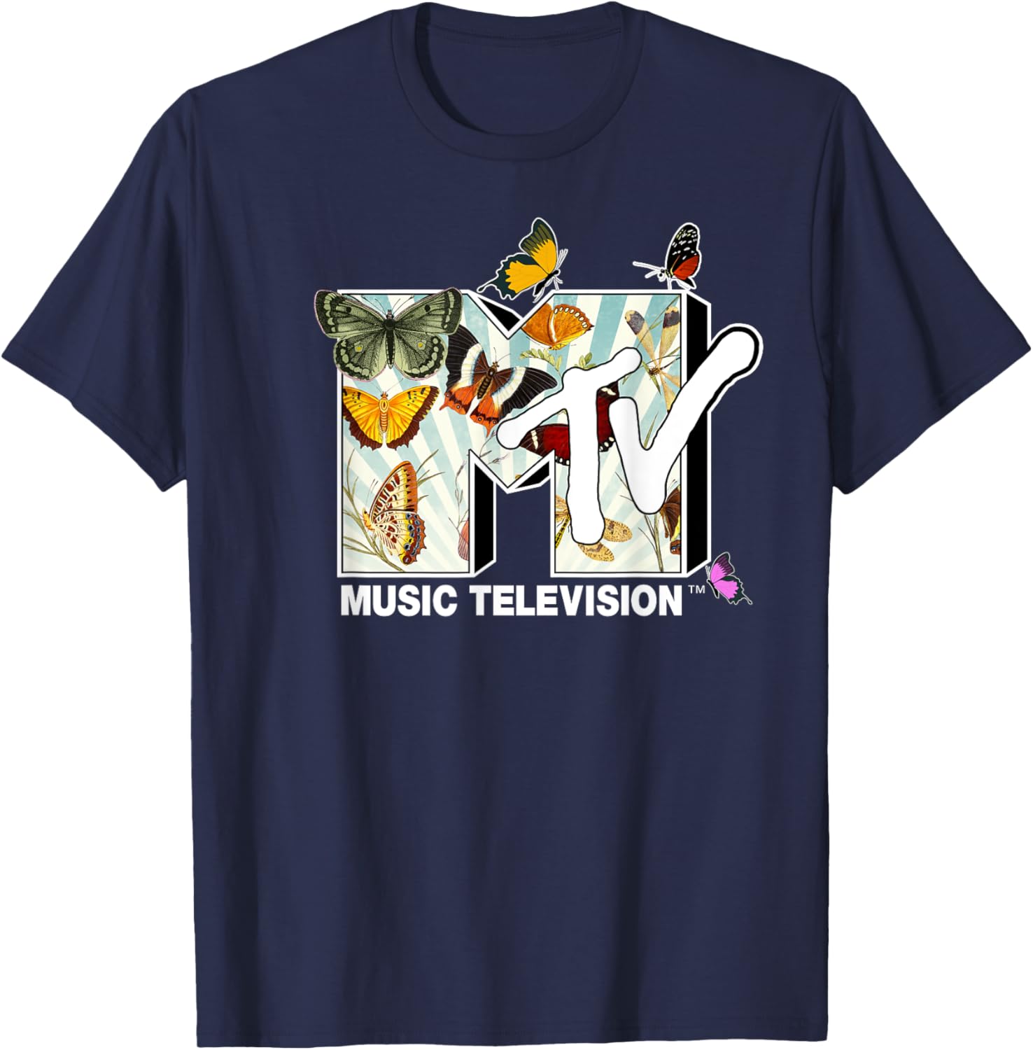 Mademark x MTV Botanical Butterflies T-Shirt for Stylish Comfort - 6
