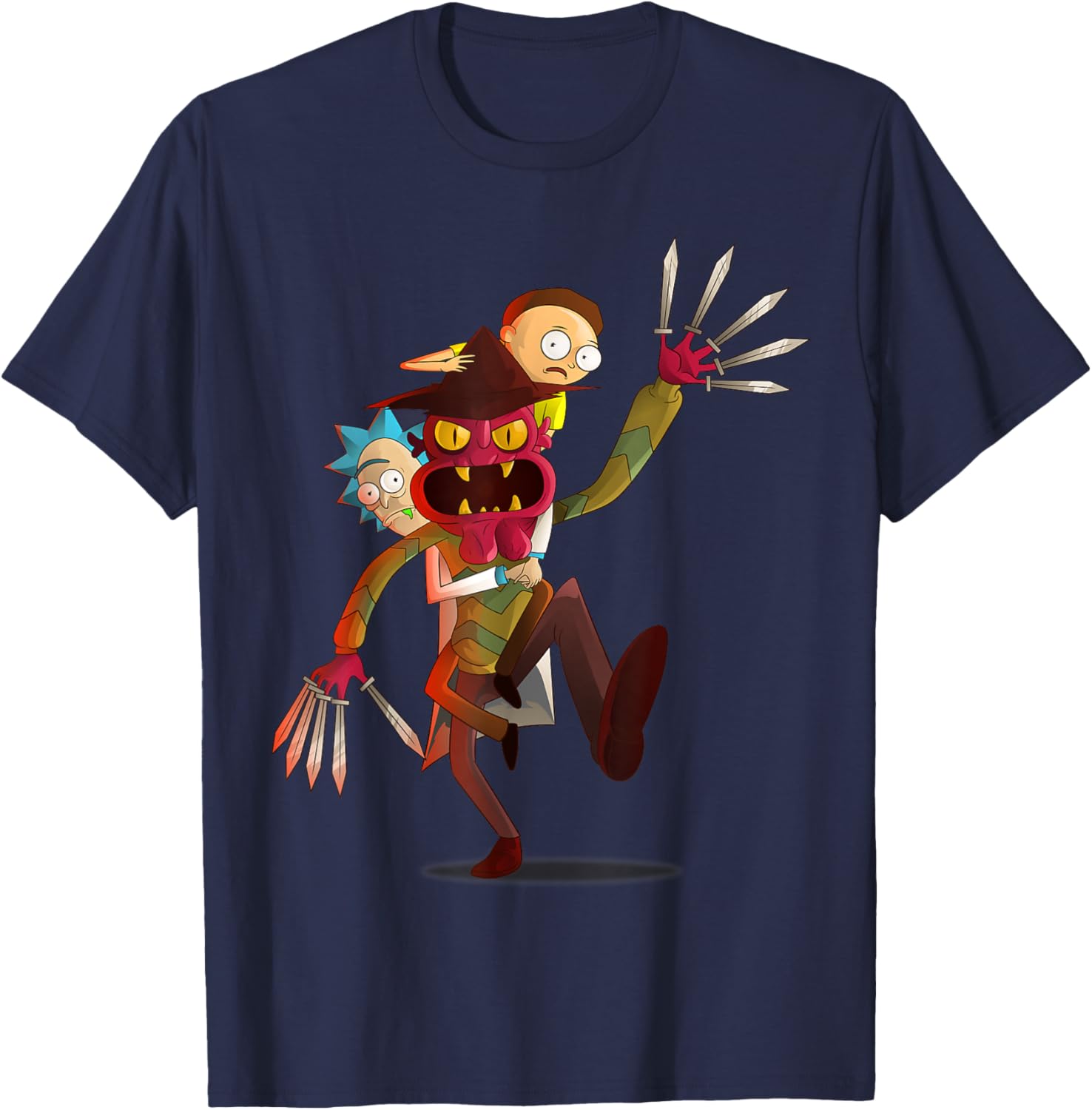 Mademark Rick and Morty Nightmare on Scary Street T-Shirt for Fans - 5
