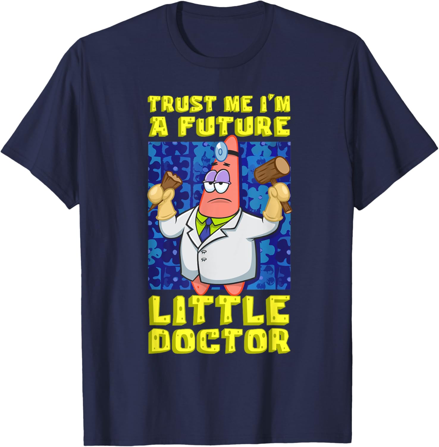 Mademark SpongeBob Trust Me Im A Future Little Doctor Patrick T-Shirt - 2