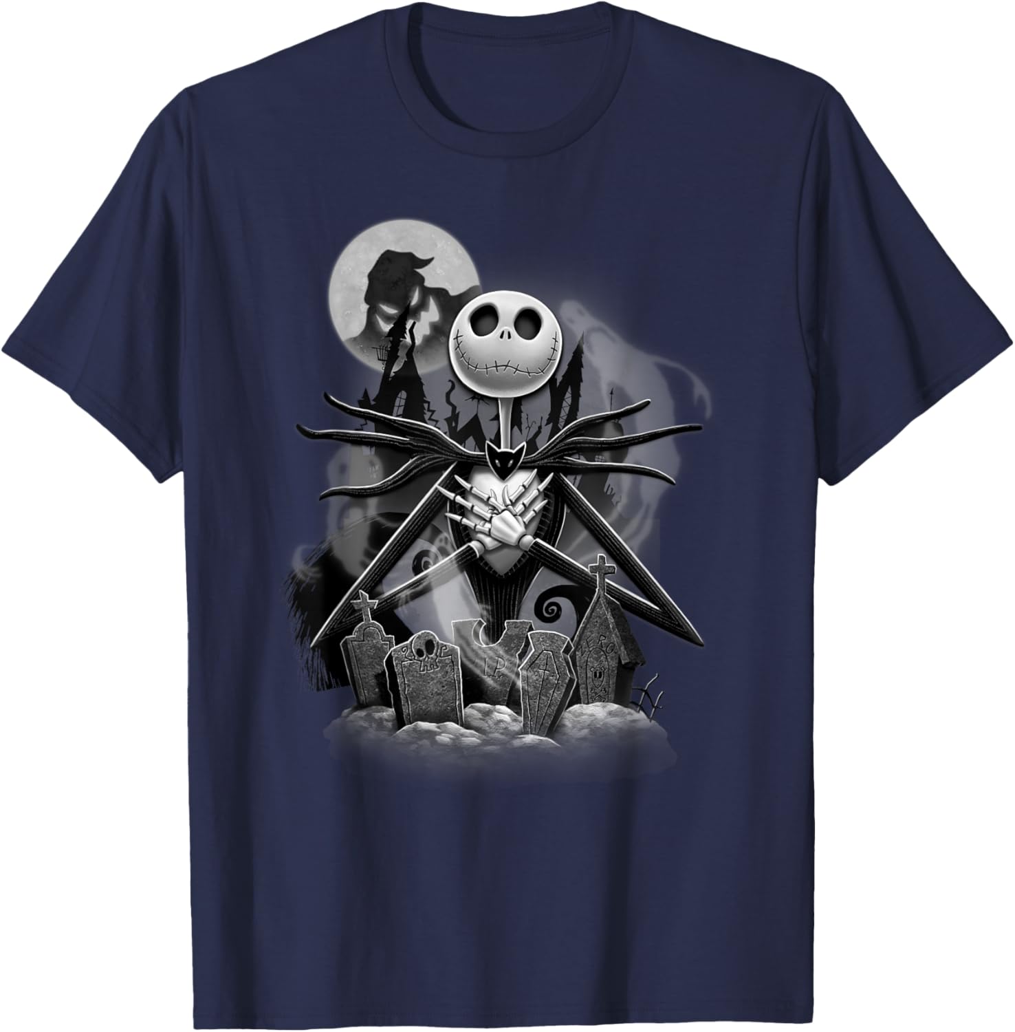 Disney Nightmare Before Christmas Jack Night Scene T-Shirt for Fans - 6