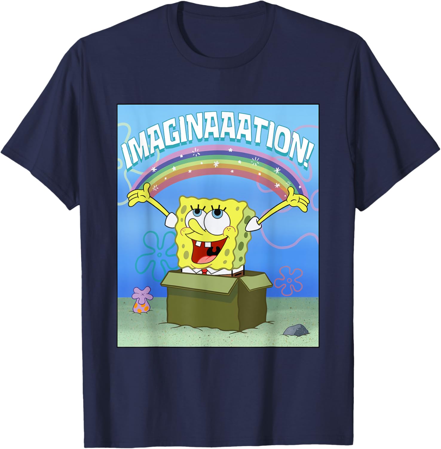 Mademark SpongeBob SquarePants Imaginaaation Box Funny T-Shirt for All Ages - 15