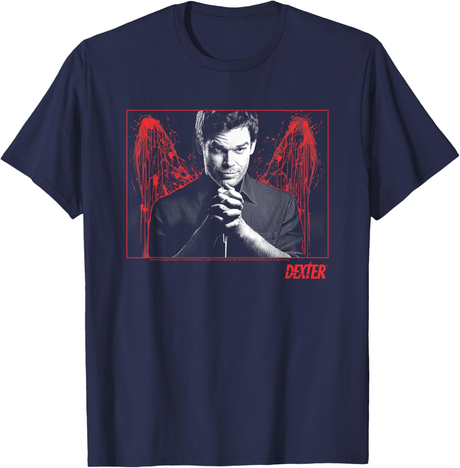 Dexter Blood Splatter Wings T-Shirt for Fans of the TV Show - 3