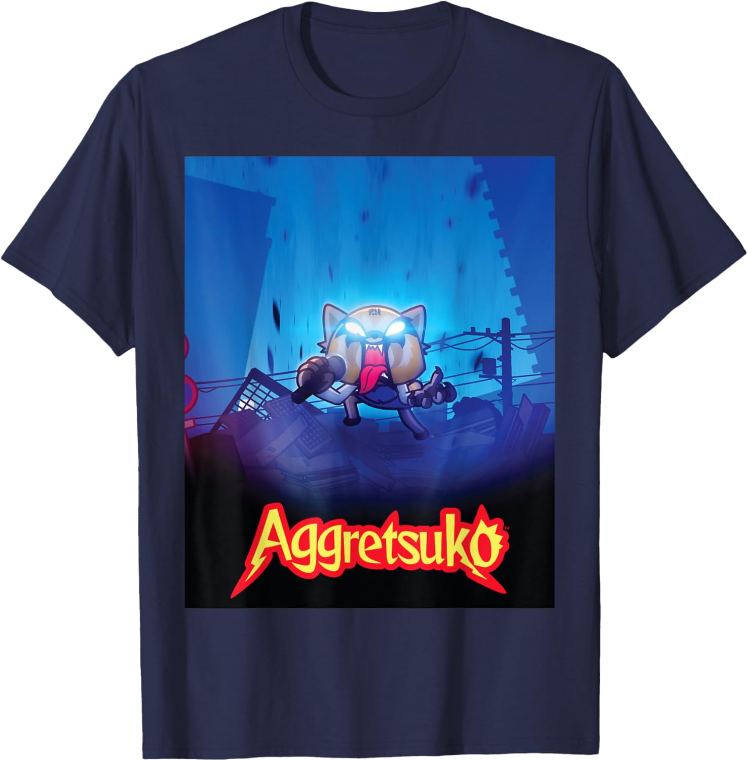 Aggretsuko Season 2 Rage Poster Art T-Shirt for Fans and Collectors - 7