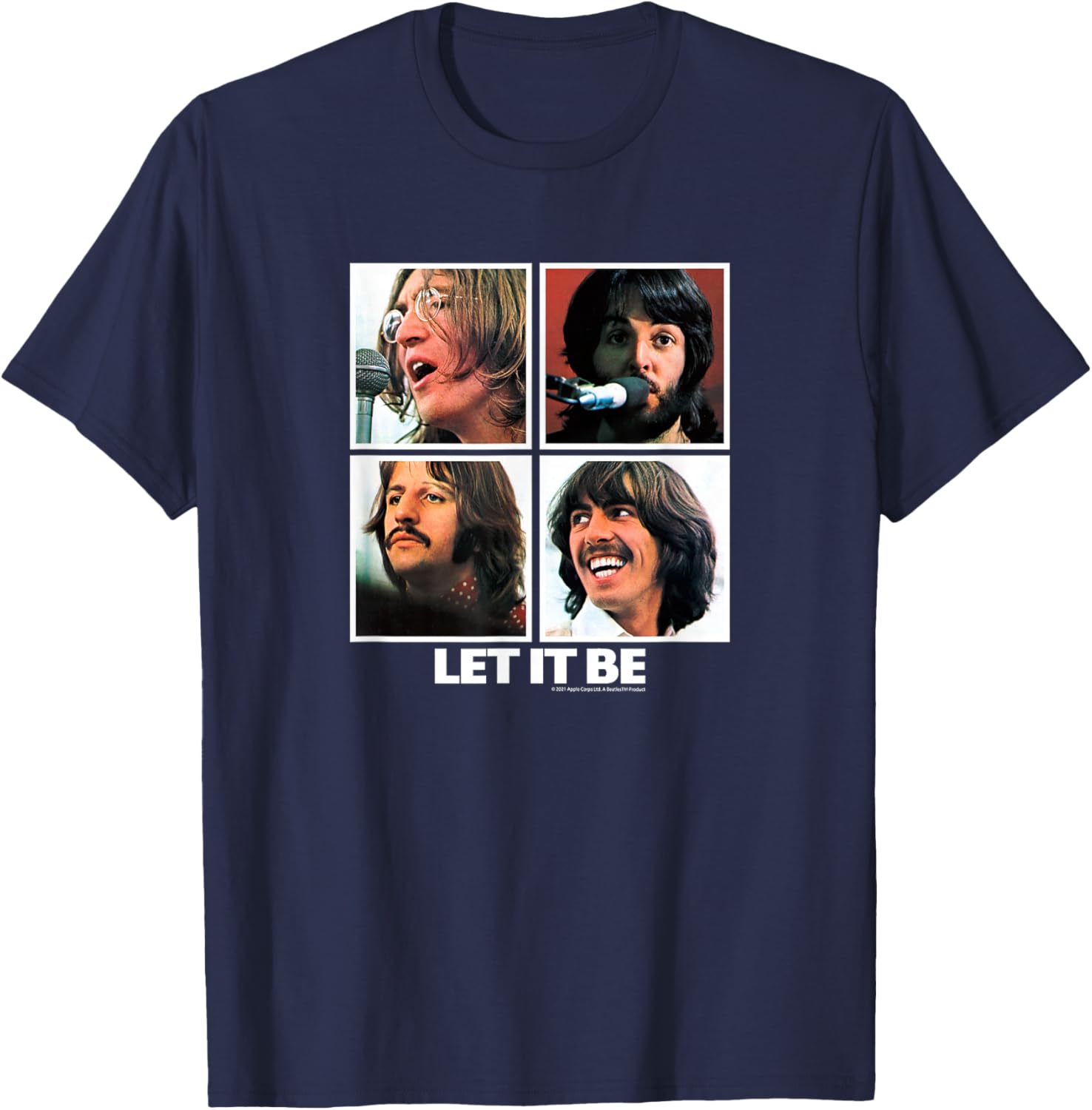 The Beatles Let it Be Square T-Shirt for Music Lovers and Fans - 11