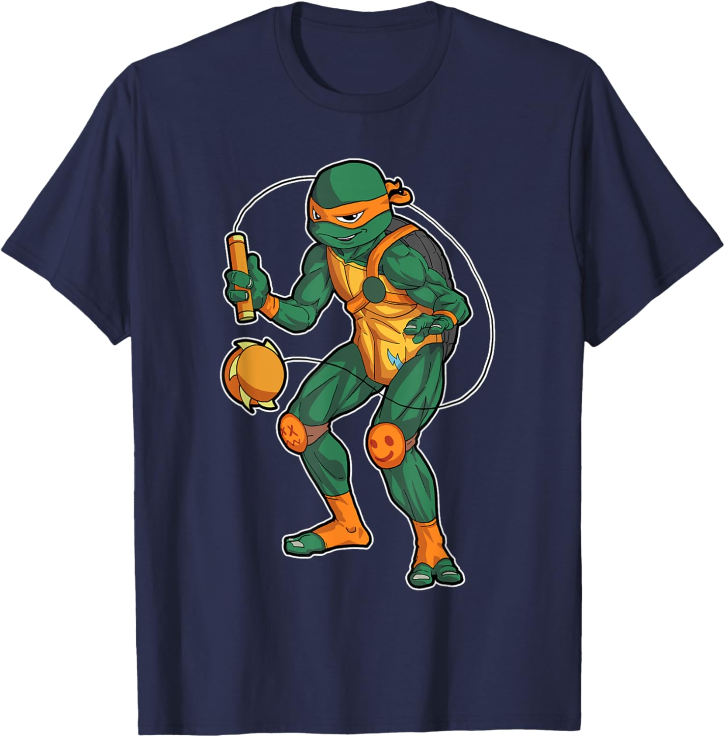 Mademark Teenage Mutant Ninja Turtles Michelangelo Kusari Fundo T-Shirt - 8