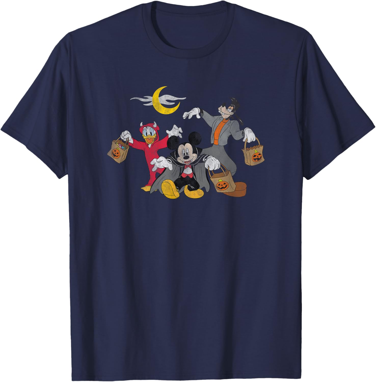 Disney Mickey Goofy Donald Halloween Squad T-Shirt for Fun Celebrations - 4