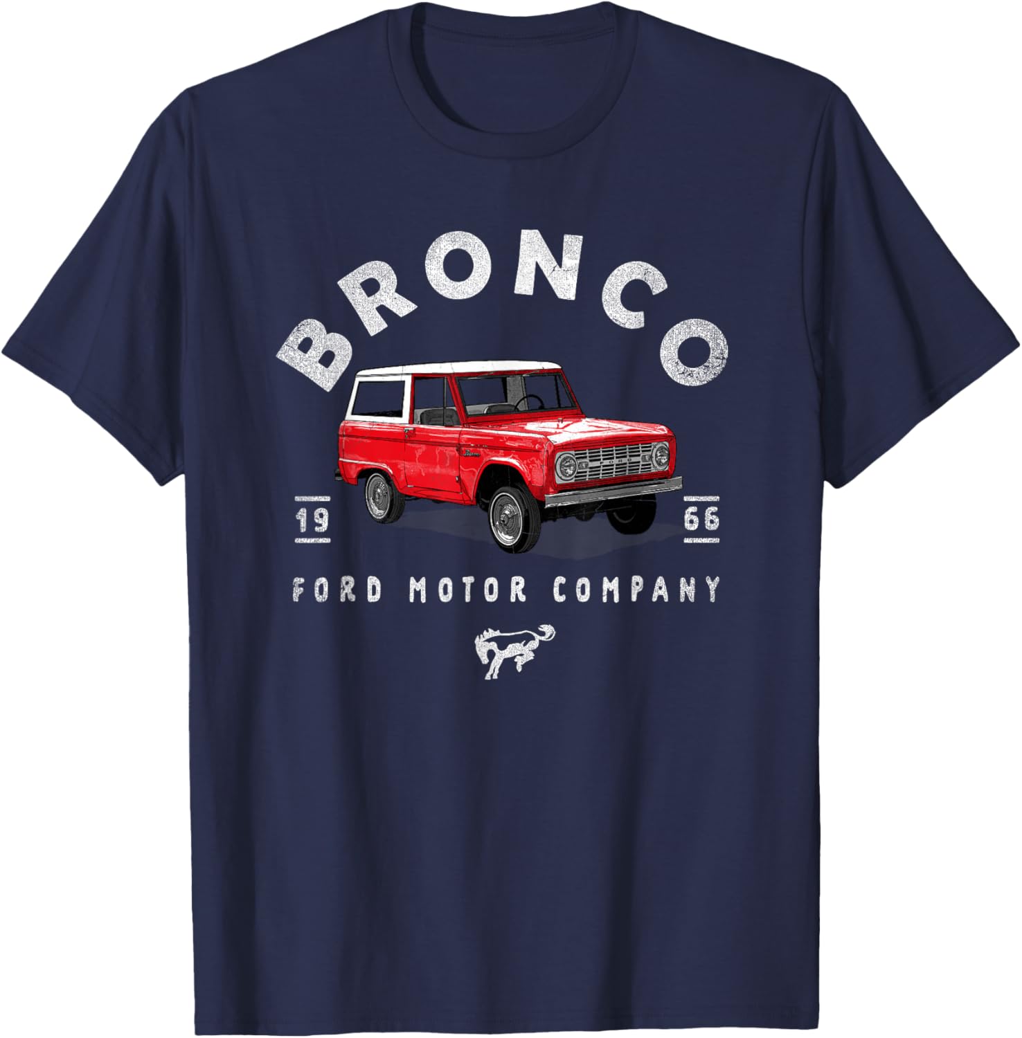 Ford Bronco 66 Illustrated T-Shirt for Car Enthusiasts and Collectors - 5