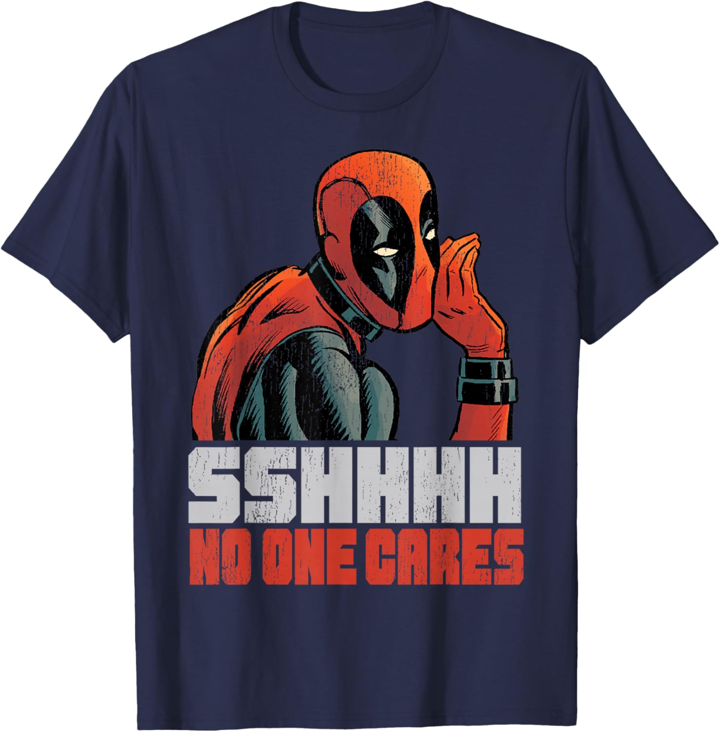 Marvel Deadpool No One Cares Whisper T-Shirt for Fans and Collectors - 4