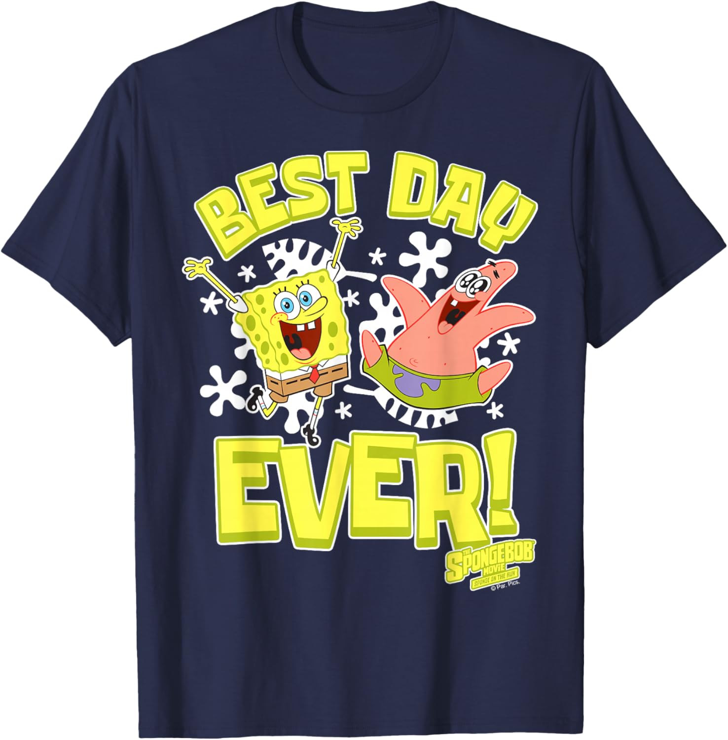 Sponge On The Run Patrick & SpongeBob Best Day Ever T-Shirt for Fun Lovers - 5